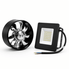 Kit para Quincho | Extractor de Humo + Luz LED Cálida 20W