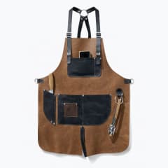 Pechera Parrillera de Cuero BORGEAT | Delantal Premium para Asado con Porta Cuchillo