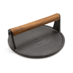 Prensa Redonda Iron Cast Wayu – Jugosidad, sabor y cocción perfecta