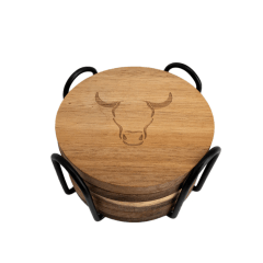 Set de 6 Posavasos Madera Wayu – Estilo y protección para tu mesa