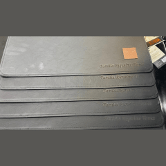 Regalo Corporativo Parrillero Útil y Elegante-individual eco cuero negro wayu