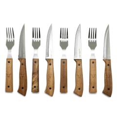 Set Cuchillo y Tenedor Wayu 8 Piezas – Elegancia parrillera en cada bocado