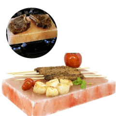 Tabla de Sal del Himalaya 26x26 cm – Cocción y Presentación Gourmet