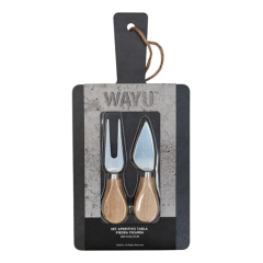 Set Aperitivo Wayu – Tabla de Pizarra con Cuchillo y Tenedor | Estilo y Sabor en Cada Picoteo