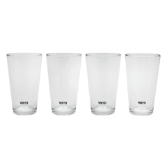 Set 4 Vasos de Vidrio Wayu – Elegancia y funcionalidad para cada brindis