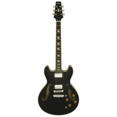 Aria Pro II Guitarra Eléctrica Semi-Hollow TA-CLASS 335 Style Classic Black 0