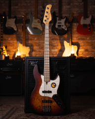 Bajo Sire V7 Ash Reissue Transparent Black Poplar Burl Satin (2nd Gen)