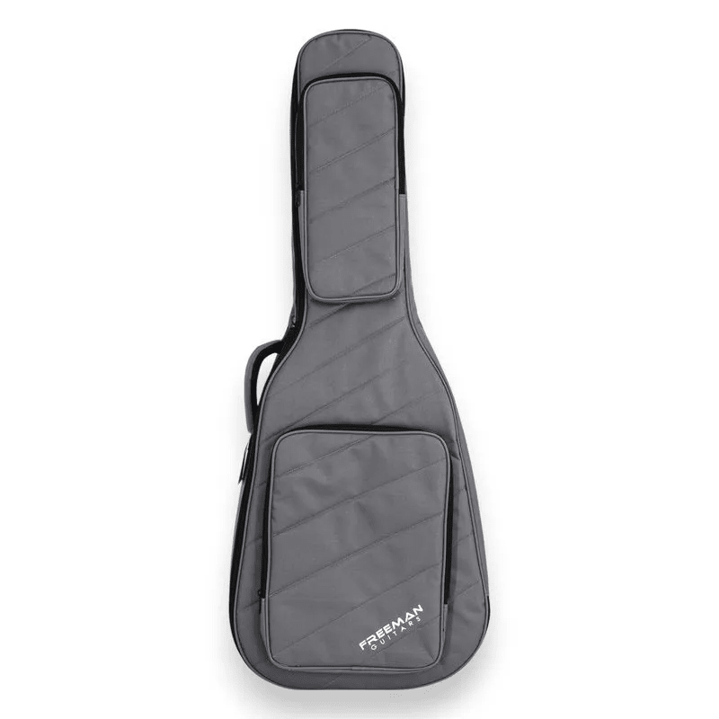 Funda para guitarra folk Freeman color gris1