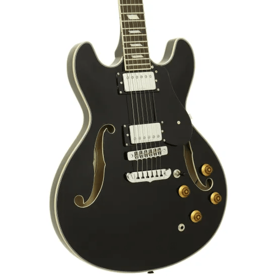 Aria Pro II Guitarra Eléctrica Semi-Hollow TA-CLASS 335 Style Classic Black3