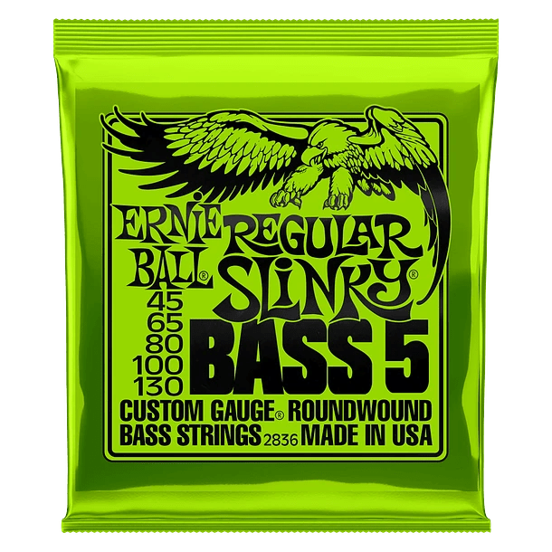Ernie ball 2836 Set Bajo 5 cuerdas Slinky 45 - 1301