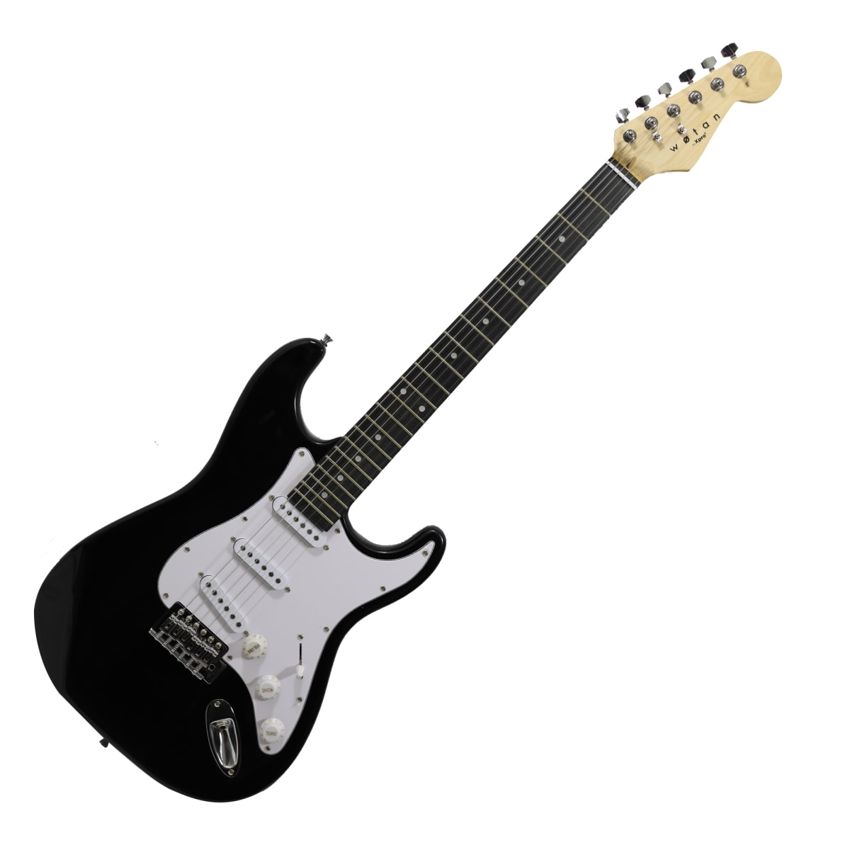 WOTAN Guitarra Eléctrica Strato Black BESTLA-BK1