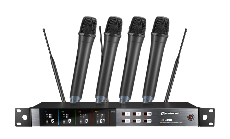 Relacart EZ MI4 Sistema inalámbrico de cuatro micrófono1