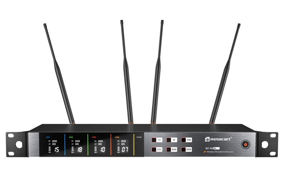Relacart EZ MI4 Sistema inalámbrico de cuatro micrófono3