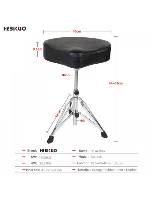 Sillín de batería regulable DA140 Hebikuo1