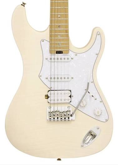 Guitarra Eléctrica Aria Pro II 714MKII Strat Marble White3