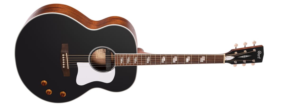 CORT CJ-RETRO-VSM Guitarra Jumbo Electroacústica Vintage BK1