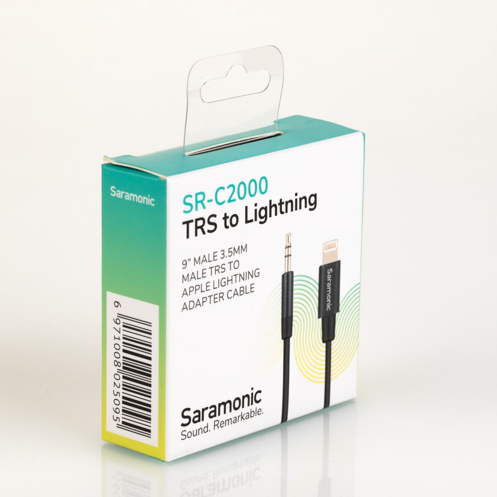 Saramonic SR-C2000 Cable adaptador plug 3.5mm TRS a lighting iOS1