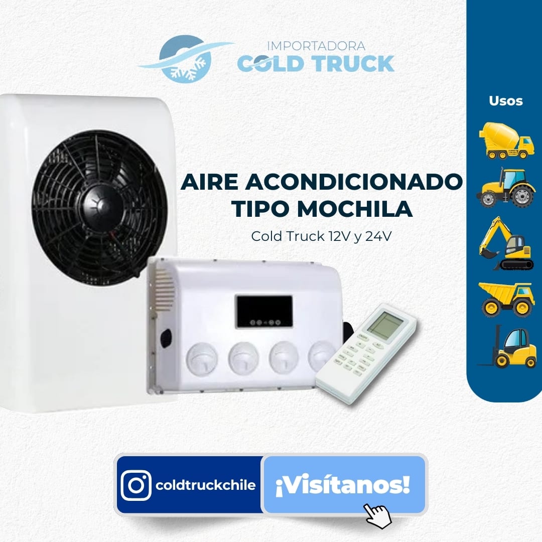 EQUIPO DE AIRE ACONDICIONADO 100% ELECTRICO 24V . KIT COMPLETO MODELO 1  DE MOCHILA1