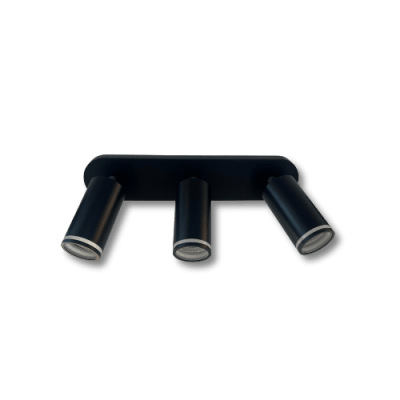 Aplique Sobrepuesto 3 Luces GU10 Negro Iluminación Interior Moderna1