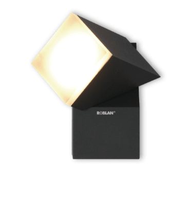 Aplique LED Exterior 1-Foco 8W Luz Cálida Gris Oscuro1