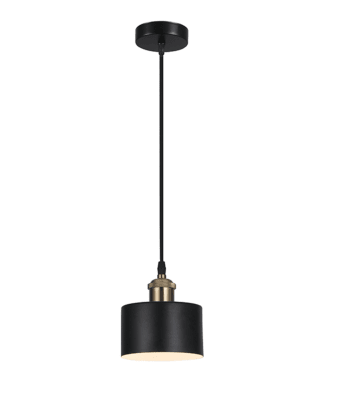 Lámpara Colgante Negro 1xE271