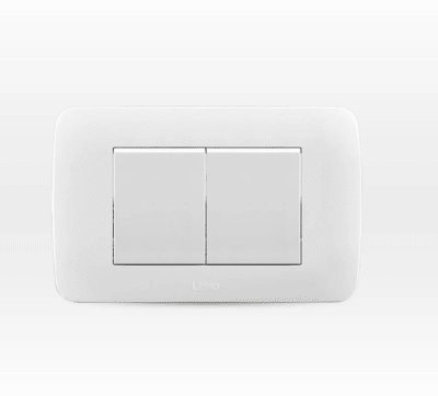 Interruptor Doble TECLON 9/15 Blanco 10A – 250V Armado1