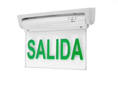 Luz LED de Emergencia con Señal de Salida – 2W Transparente, Montaje Versátil1