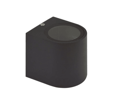 Aplique LED Cilíndrico 1xGU10 Negro IP54 Interior Exterior 35W1