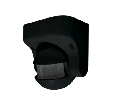 Sensor de Movimiento Infrarrojo 180° Negro – Instalación en Muro o Cielo1