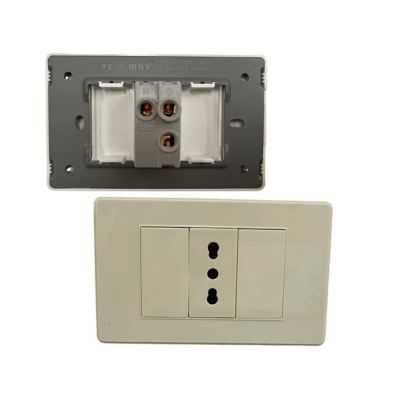 Enchufe Simple 16A – Línea Residencial Blanco1