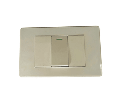 Interruptor Simple con 2 Controles 16A 250V – Línea Residencial Blanco1