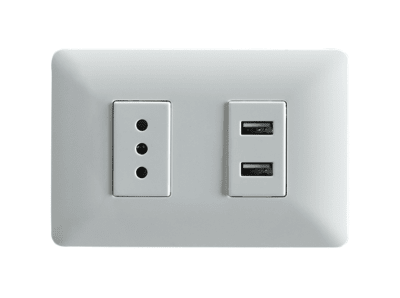 Enchufe Simple 10A 250V + Toma USB1