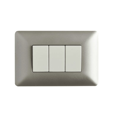 Interruptor Triple Champagne 10A 250V (9/32)1