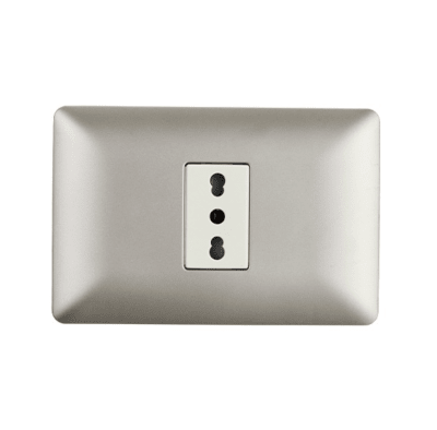 Enchufe Simple Bipaso Champagne 10A/16A 250V1