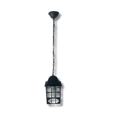 Farol Exterior Colgante E27 60W Negro | Iluminación Decorativa y Resistente1