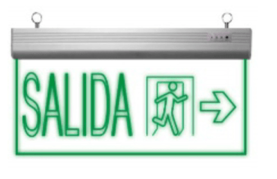 SEÑALETICA EMERGENCIA LED VERDE 5W DERECHA1