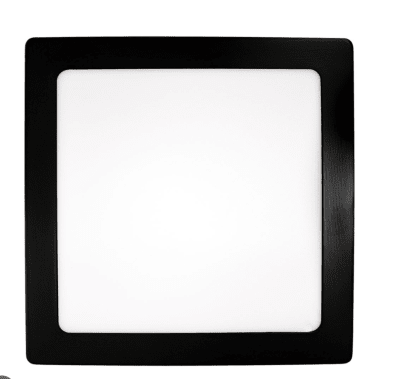 Panel LED Cuadrado Sobrepuesto – 18W Negro | Luz fría1