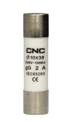 Fusible Cilíndrico Cerámico 10x38mm - 2A (Tipo gG)1