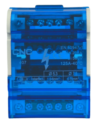 REPARTIDOR TETRAPOLAR 4X7 POSICIONES 125A1