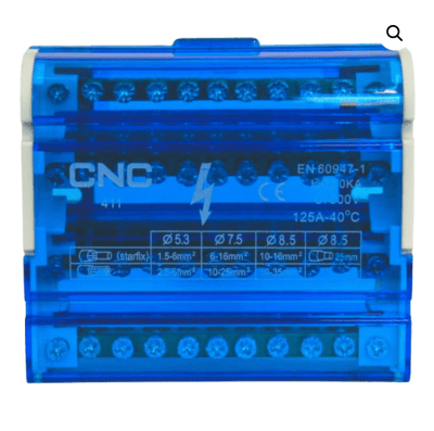 Repartidor Tetrapolar 4x11 Posiciones (125A / 500VAC)1