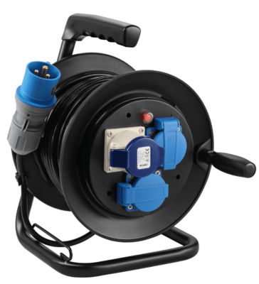 Carrete Industrial Híbrido 2xCEE + 2xSchuko 20 Metros1