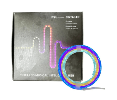 Cinta LED Musical Inteligente RGB 2m USB DC5V Control por Sonido1