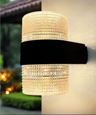 Aplique LED Cilíndrico Acrílico Exterior Negro 9W IP541