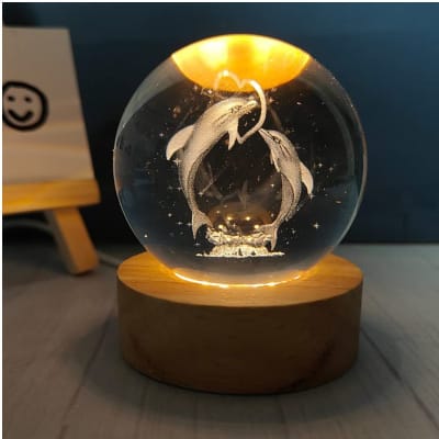 LÁMPARA DE MESA LED BOLA DE CRISTAL 6
