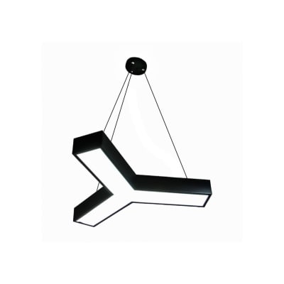 LAMPARA LED COLGANTE FORMA Y 30W 6500K NEGRO1