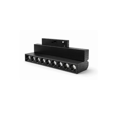 FOCO RIEL NEGRO MAGNETICO LINEAL 12W CCT 48V1