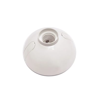 PORTALÁMPARA TIPO PLAFÓN, OVALADO, TERMOPLÁSTICO, E27, 4A, 250V, BLANCO1