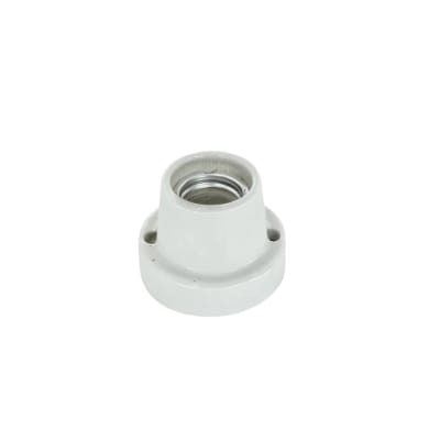 PORTALÁMPARA TIPO BASE RECTA DE LOZA, E27, 4A, 250V, BLANCO1
