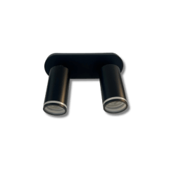 Aplique Sobrepuesto Parma 2 Luces GU10 Negro Iluminación Interior Moderna