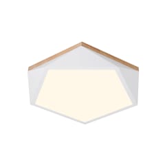 LAMPARA LED HEXAGONO SOBREPUESTO C/CONTROL BLANCO C/MADERA 36+36W 3000K-4000K-6500K 400MM